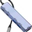 USB C HUB 3.0, USB Multiport Adapter Expander with 100W Power Delivery 1 Type-C and 3 USB Data Transfer Ports, Powered Type C Hub Dongle for MacBook Pro, iPad Air Mini, iPhone 16 15 Pro