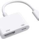 Apple MFi Lightning to HDMI Digital AV Adapter Compatible with iPhone 14, 14 Plus, 14 Pro, 14 Pro Max, 13, 12, Pro Max, XR, XS, X 8 7 6 Plus, SE 2, iPad to HDTV/Projector/Monitor