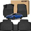 KMF Custom Fit Floor Mats for KIA K4 2025 Accessories, K4 Car Mat All Weather TPE Waterproof Car Floor Liners - Front & Rear 2 Row, Anti-Slip Deep Grooves Car Mats Full Set