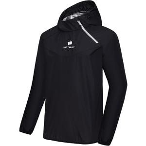HOTSUIT Sweat Suits Sauna Suit Men Weight Loss Gym Exercise Workout Jacket, Black, 5XL