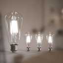 Edison Bulbs 6W E26 LED Bulb 60 Watt Equivalent, Vintage LED Light Bulbs CRI90+ ST19, Dimmable Clear Light Bulbs, 5000K Daylight Cool White, 4 Pack