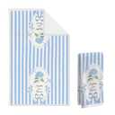 Nihilform Hydrangea Hand Towel, Floral Waffle Weave Towels - 16x24 Inch Blue Striped “Perfection & Reunion” Dish Tea Towel Decor for Kitchen/Flower Lovers