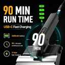 Electric Grill Brush Cleaner, High Torque BBQ Bristle-Free Cleaner Rechargeable Cordless with LED Light, Splash Guard & Scraper, Heavy Duty Grill Cleaner Tool for Outdoor Grill, Gift for Men Dad