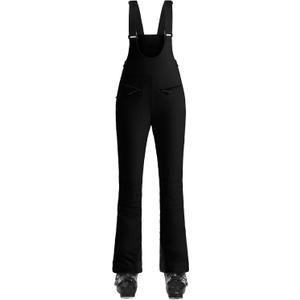 GSOU SNOW Womens Ski Bibs Snow Pants Snowboard Slim Overalls Insulated Waterproof Windproof Warm Winter (X-Large, Black)