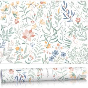 Gersoniel 10 Sheets Floral Pattern Drawer Liners for Dresser 19.5 x 14 Inches Flowers Scented Drawer Liners Non Adhesive Scented Paper for Fragrant Home Shelf Closet(Fresh)