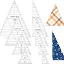 UNICRAFTALE 8 Pcs Triangle Quilting Template Triangle Rulers for Quilting Transparent Acrylic T-Shirt Rulers Clear Acrylic Quilt Templates for Cutting Sewing Patchwork Cutting Pattern DIY Craft