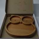 Beech Wood Kids Plate, All Natural, Handcrafted, Organic, Durable, Reusable, 7.5x1.2x7.5 inches, Owl Themed