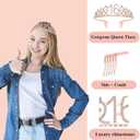 Sweet 16 Birthday Decorations for Girls, banner,Backdrop, its my 16th Birthday Sash, Sweet Rhinestone Tiara Crown,Balloons16th