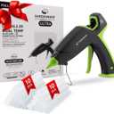 Surebonder Hot Glue Gun and Glue Sticks, Full Size 100W Dual Temperature Hot Glue Gun with 20 All Purpose Glue Sticks, 30 Minute Auto-Shut-Off, Black