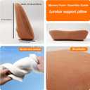 Lumbar Support Pillow,Back Pain Relief Cushion,fits tightly around the waist,Memory Foam,Skin-friendly Suede Fabric,fit Car Drive,Office chair,Rest seat,Improve Posture,Portable,15.5''Lx 8.7''H
