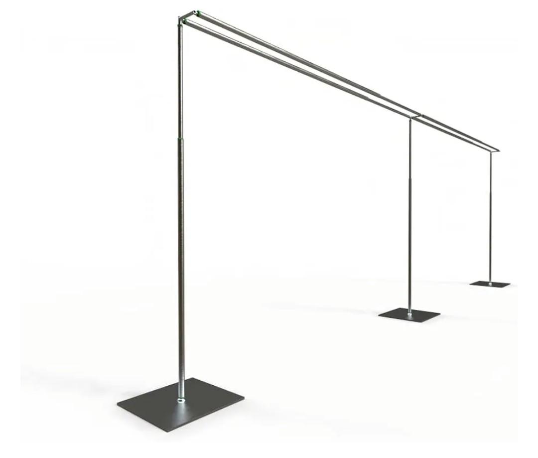 Adjustable Heavy Duty Portable Pipe and Drape Backdrop Kit 10FT x 20FT Double Crossbar Easy Set Up for Wedding&Party&Photography&Baby Show&Display (No Drape)，But Not for Flower Walls/TVs/Heavy Items