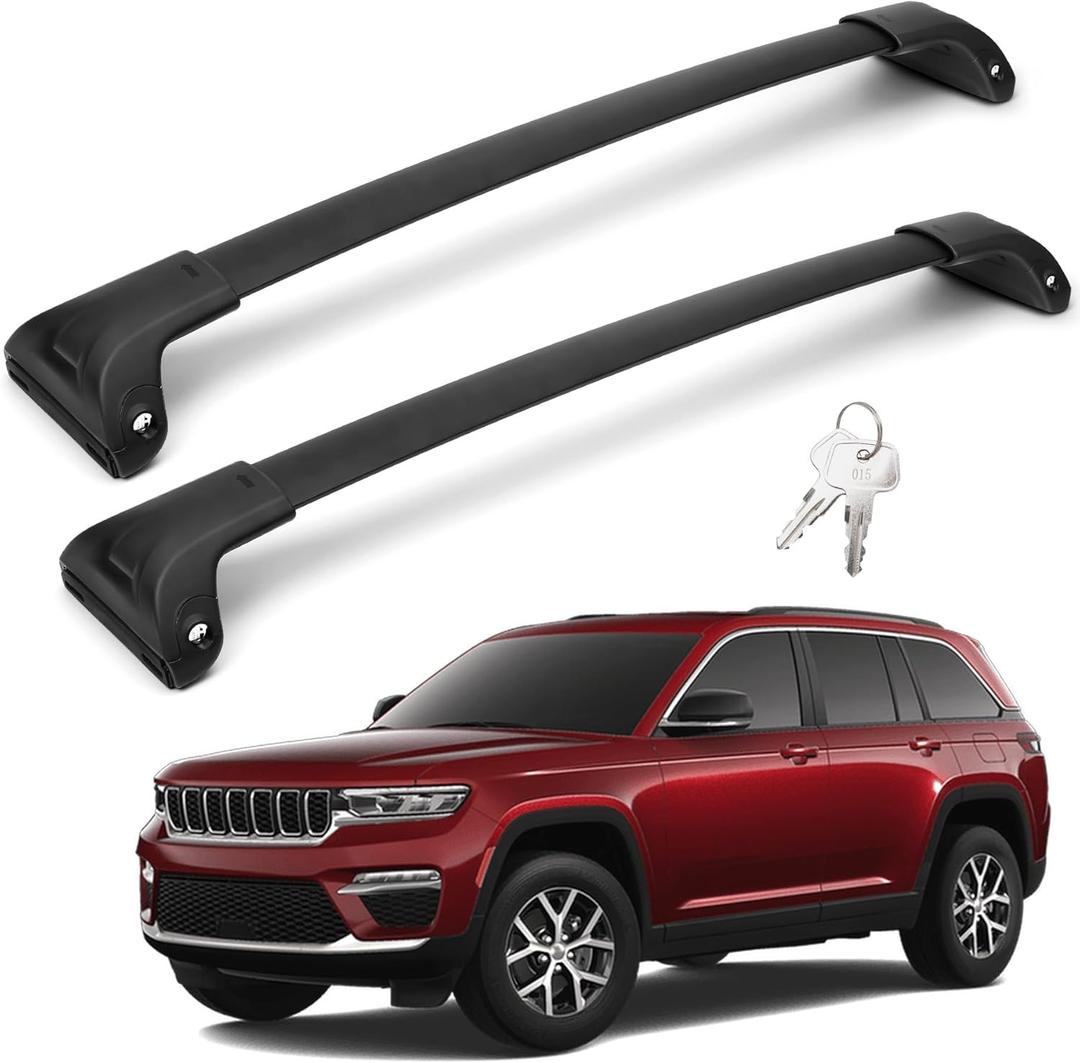 Roof Rack Cross Bars Fit for 2021-2025 Grand Cherokee L 2022-2025 Grand Cherokee, 220 lbs Load Heavy Duty Capacity, Cross Bars Upgraded Cargo Accessories