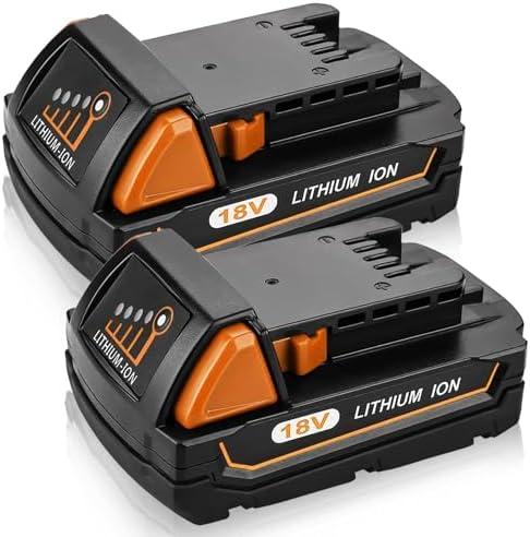 2-Pack 3000mAh Replacement Battery Compatible with Milwaukee 18V Battery Lithium 48-11-1862 48-11-1850 48-11-1840 48-11-1828 48-11-1820 48-11-1815 Cordless Power Tools(Red)