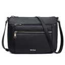 Telena Crossbody Bags for Women, Leather Cross body Purse With Adjustable Strap (Black, Regular)