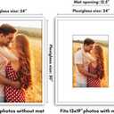 Americanflat 24x30 Poster Frame - Matted to 13x19 - Slim Molding - White, 24x30 with 13x19 Mat