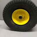 1PCS 15x6.00-6 Lawn Mower Tires, 4 Ply Tubeless 15x6-6 Front Tire Assembly Replacement for Craftsman/John Deere/Cub Cadet Riding Mowers,570lbs Capacity,3" Offset Hub,3/4" Bushing