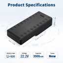 3.5Ah Replacement diek Battery, Compatible with Deik Vacuum Models MT-1616 MT-1206 ZB-1516 Cordless Vacuum Cleaner, Li-Ion 22.2V Battery