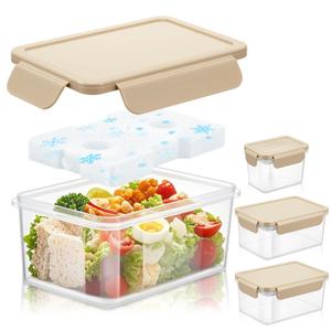 Blushtier 3 Pack Chill Bento Box and Lunches 2 Different Sizes