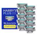 HARRY'S PLUS: Razor Refills - 10 Razor Blade Cartridges - Compact Cartridge Design for Precise Control - Shaving Kit for Men