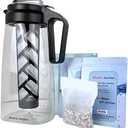 Alkaline Water Filter Pitcher with Infuser, Tritan Pitcher with Lid 2L | 9.5 pH Alkaline Filters | Tea Pitcher | Tritan BPA Free Ice Coffee Maker | Infuser Pitcher (No Filter)