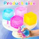 Squishy Stress Cubes, Stress Novelty Water Squishy Cube Squeeze Toy for Kids Adults, Squishy Slow Rising Fidget Sensory Cube Toys for Anxiety Stress Relief, Ice Squeeze Stress Ball Cubes.(Blue)