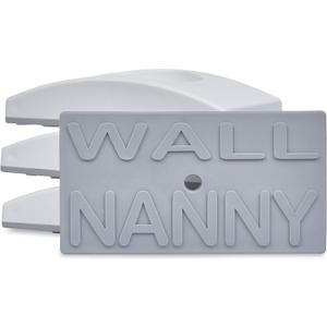 Wall Nanny - Dog Gate Wall Protector (Made in USA) Protects Walls and Doorways from Pet Gates - for Pressure Mounted Indoor Safety Baby Gates (4 Pack) White