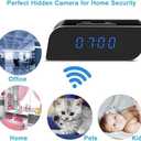 Smart Home Security Camera with Alarm Clock- 2.4G WiFi Wireless Full HD, Mini Cam Video Motion Detection & APP Remote View Capabilities & Night Vision