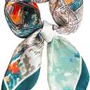 Fashion Hair Scarf for Women Soft Silk Feeling Head Scarves Head Wrap Square Bandanas 27.5 27.5 inches