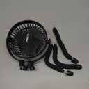 FRIZCOL Portable Stroller Fan, Use As Power Bank, 65H 12000mAh Battery Operated Fan Flexible Tripod Baby Car Seat Fans with Timming, Personal Mini Handheld/Desk/Small Clip On Fans For Stroller (Black)