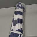 Blissun 7.5 ft Patio Umbrella, Yard Umbrella, Outdoor Market Umbrella with Push Button Tilt Crank (Blue&White)