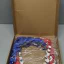 22 Inch Patriotic Front Door Wreath 4th of July with Red White Blue Flowers Memorial Day, Independence Day, Labor Day Decor Indoor Outdoor Porch Wall Summer