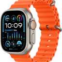 Apple Watch Ultra 2 [GPS + Cellular, 49mm] - Titanium Case with Orange Ocean Band, One Size