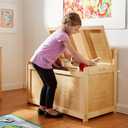 Melissa & Doug Wooden Toy Chest - Light Wood Furniture for Playroom, Blonde Kids Toy Box, Wooden Box Storage Organizer, Children's Furniture Chest, Honey