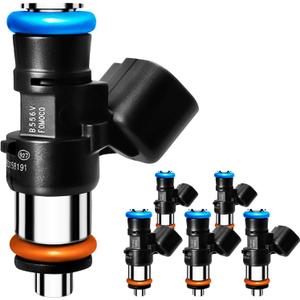 Upgraded 4 Holes Fuel Injectors Fits for Ford: Edge, Explorer, F-150, Flex, Mustang, Taurus, For Lincoln: Continental, MKS, MKT, MKX, MKZ, 3.5L 3.7L, 2011-2019, OEM # 0280158191 (6 Pcs)