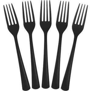 Black Plastic Forks 50 Pcs Black Forks Disposable Utensils Heavy Duty Plastic Cutlery Set Disposable Cutlery Sets Flatware Sets Silverware Set For Party Supplies & Party Tableware Exquisite