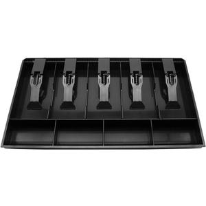 Cash Register Drawer Insert Tray with 5 Bill/4 Coin Compartments for Money Storage, Black