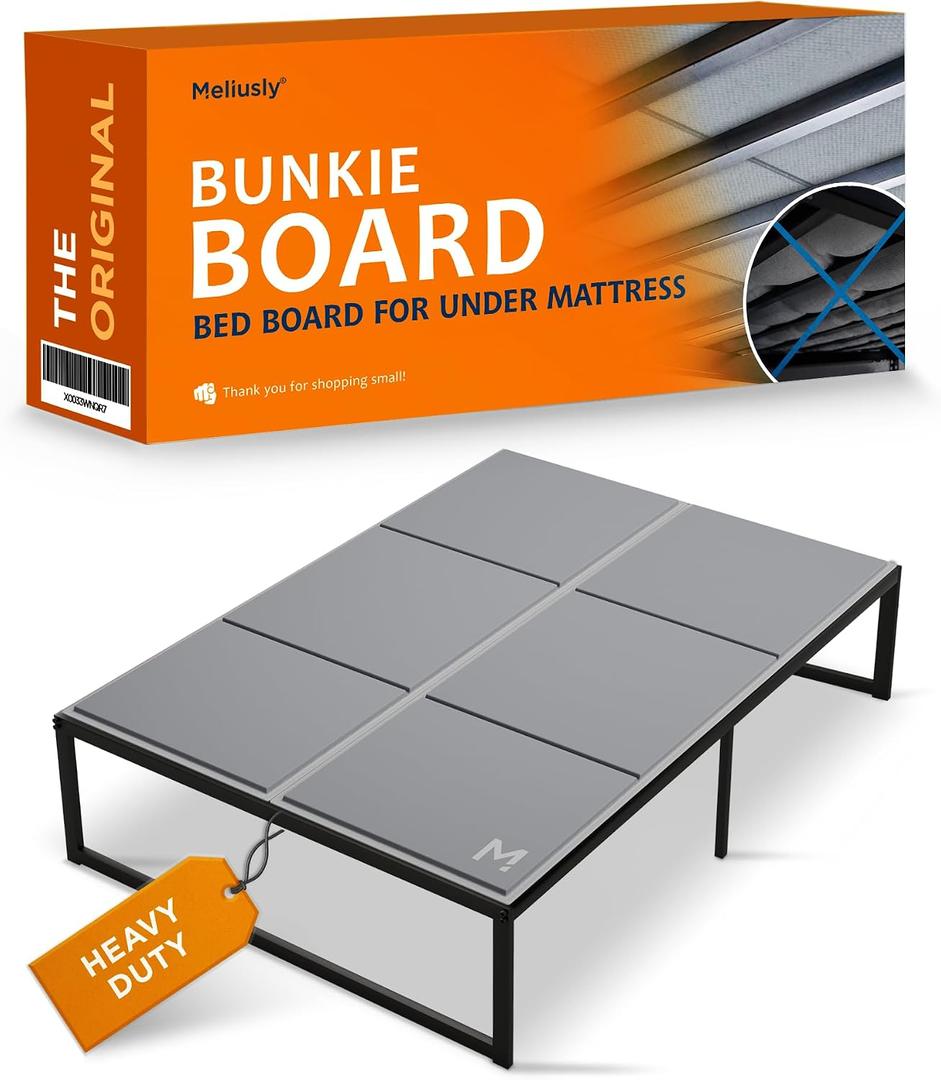 Meliusly Heavy Duty Bunkie Board Full Size (54x75) - Non-Slip Breathable Bed Support Board for Slatted Bed Frame, Anti-Sag Under Bed Support, Noise Minimizing Moisture Resistant Bed Board