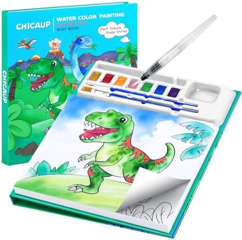 Paint with Water Coloring Books for Kids, Mess Free Watercolor Painting Kit Painting Activity for Kids Ages 3-5 4-8, Arts Crafts Drawing Gift Toy for Boy Girl