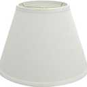 Aspen Creative 32685 Transitional Empire Shape Spider Construction Lamp Shade, White, 7" Top x 13" Bottom x 9-1/2" Slant Height, 13" wide