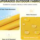 downluxe Outdoor Chair Cushions Set of 4 for Patio Furniture, Water-Resistant Patio Chair Cushions with Ties, High Density Foam Outdoor Seat Cushion, 17" X 16" X 2", Yellow