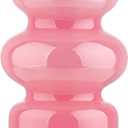 VanEnjoy Pink Glass Hydroponic Vase, Colored Glass vase Flower, Three-Layer 7 inch Cylinder vase for Home Dcor, Modern Glass Vase for Home, Office, Wedding