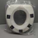 HealthSmart Raised Toilet Seat Riser That Fits Most Standard (Round) Toilet Bowls for Enhanced Comfort and Elevation with Slip Resistant Pads