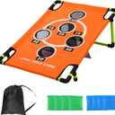 2026 Upgraded Arcade Style Cornhole Board with 8 Bean Bags|3x2 FT Regulation Corn Hole Games|15+ Multi-Games| Durable All-Weather Fabric for Outdoor Fun Camping Travel Beach Yard Backyard Lawn