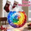 Christmas Ornaments: Stained Glass Ornament, Christmas Tree Ornament, Hanging Ornaments for Home Decor & Xmas Tree Decorations, Exquisite Holiday Decor, Gift & Holiday Present - Rainbow Spiral