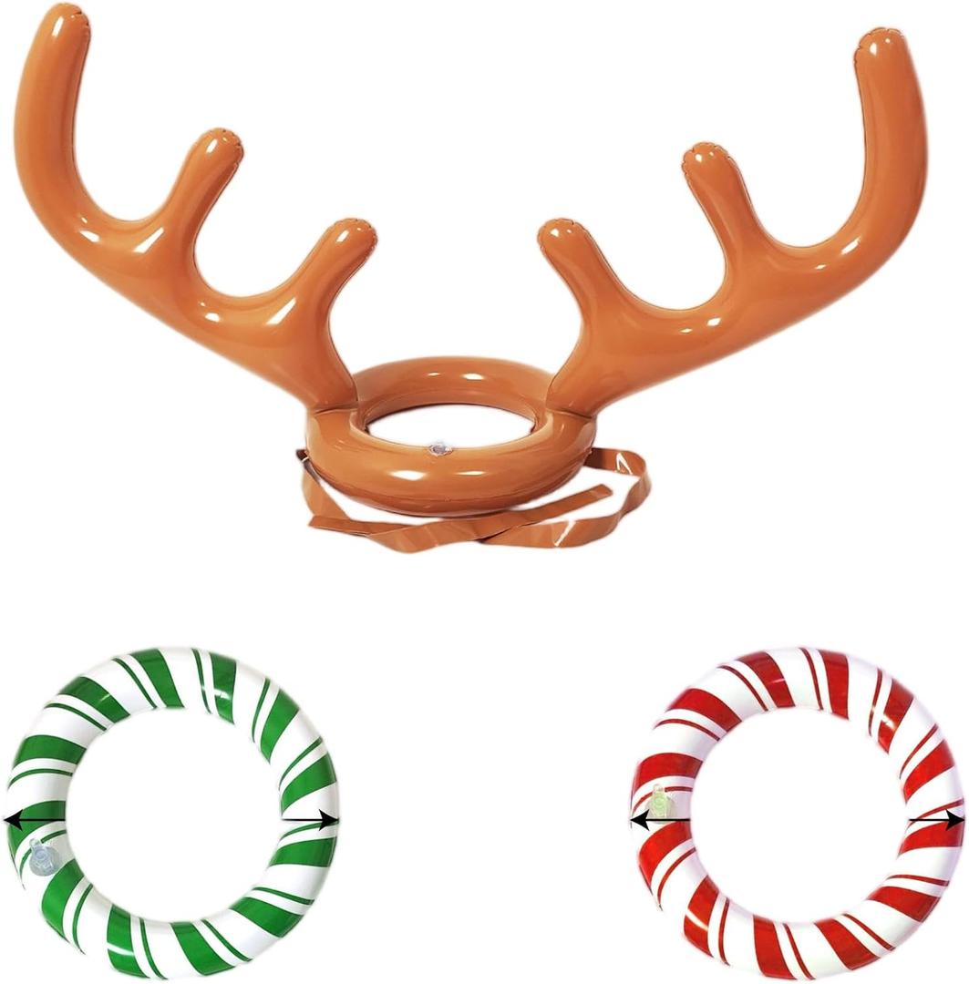 Party Decorations- Reindeer Antler Ornaments for Birthday Party Christmas 4pcs-Brown