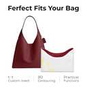 Purse Organizer Insert for COACH Brooklyn 39 Shoulder Bag,Custom Fit Inside Premium Bordeaux Red Lightweight Water Resistant Handbag Insert with Cup Holder Accessories