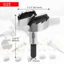 2-1/2 Inch Forstner Bit for Wood,2-1/2" Forstner Drill Bit for Woodworking, Wood Drill Bit Woodworking Hinge Cutter Tool for Woods Plywood Plastic