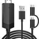 Weton 2-in-1 USB Type C Micro USB Android Phone to TV HDMI Cable, MHL to TV HDMI Adapter 1080P HDTV Mirroring & Charging Cable for Android Smartphone Tablets to Projector Monitor, 6.6ft