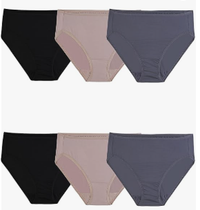 Fruit of the Loom Women's Fit for Me Plus Size Underwear, Designed to Fit Your Curves, 6
