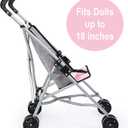Bayer Doll Umbrella Stroller for Toddlers Foldable Grey 18-Inch, Easy Storage Lightweight Portable